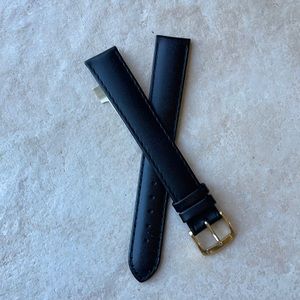 Watch Band Spidel 18mm black leather band